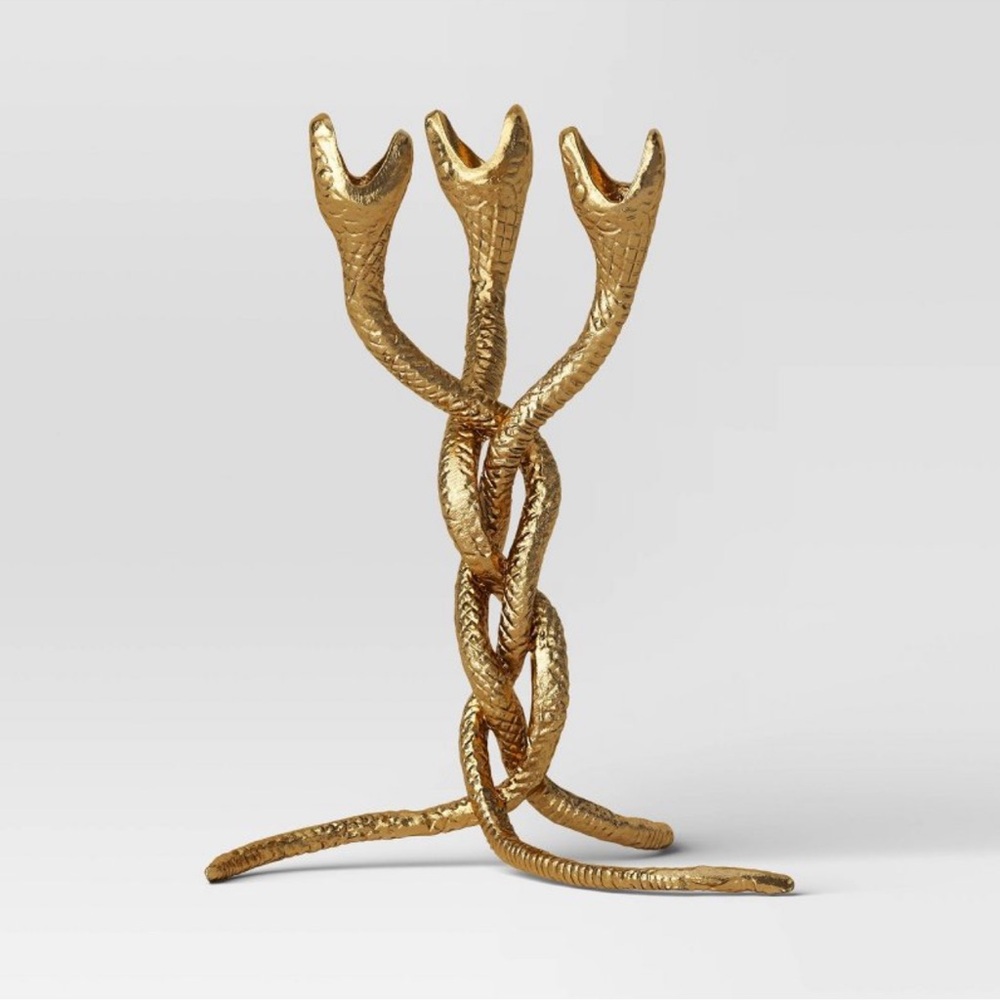 NWT Snake candelabra taper holder